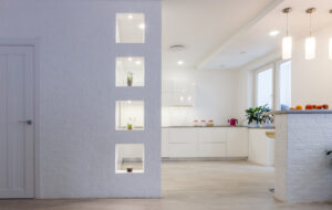 Which drywall in kitchen
